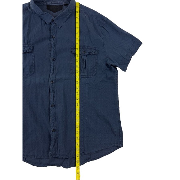 Rogue Men Blue Short Sleeve Button Up Shirt Sz XXL - Picture 2 of 6